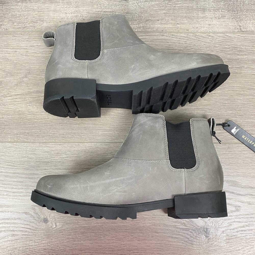 Sorel Gray Emelie II Waterproof Chelsea Boot Sz.9 NWOB - Picture 11 of 14